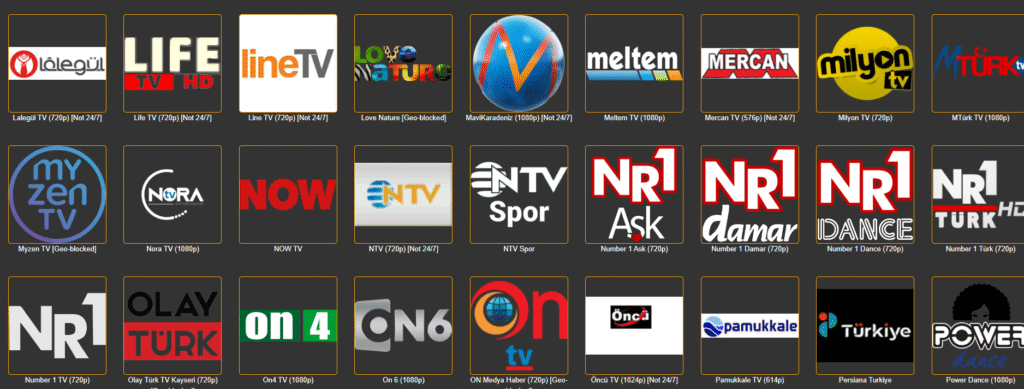 تحميل ملف M3U قنوات تركية - عدد 215 قناة
